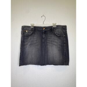 Z. Cavaricci Charcoal Denim Mini Skirt EUC Sz 20 Cotton Women’s Casual Retro